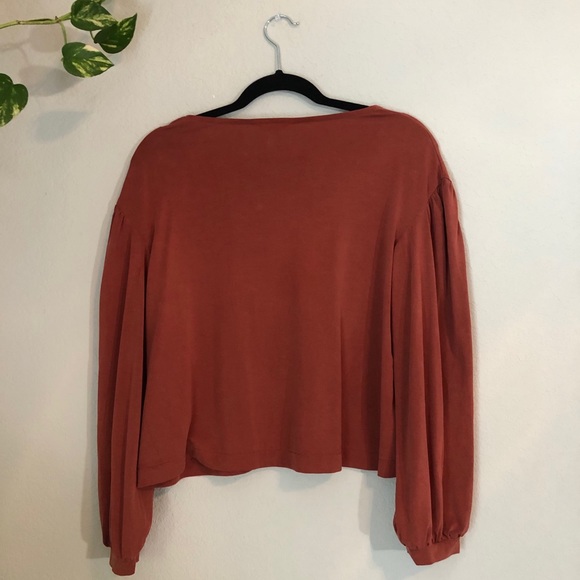 Madewell long sleeve, wide sleeves, burnt Orange - Picture 5 of 10